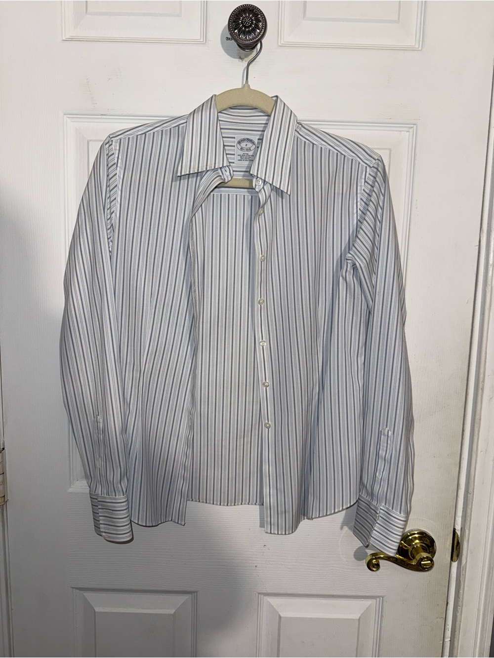 Brooks Brothers Blue and White Striped Button Down Shirt 2